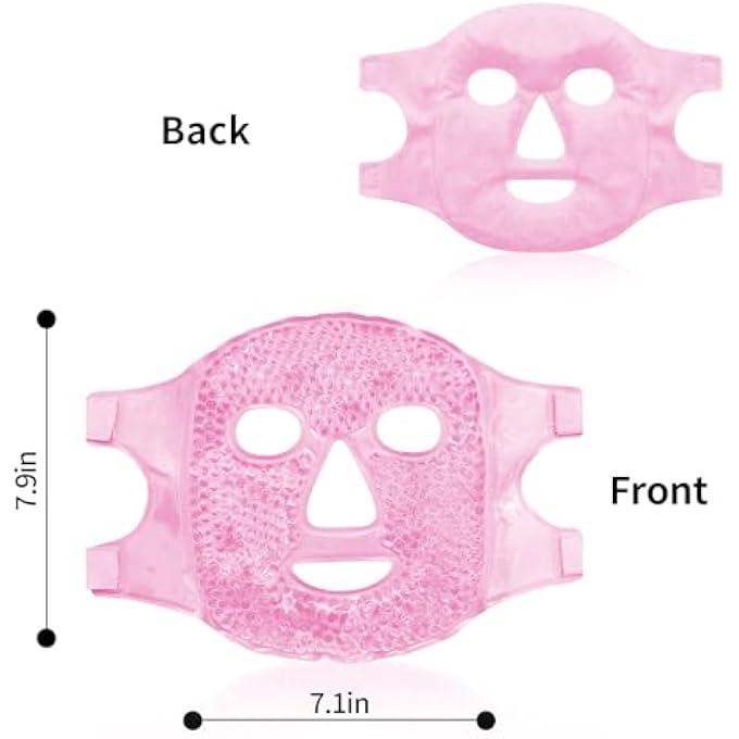 CONBELLA COLD FACE EYE MASKS ICE FACE MASK HOT COLD COMPRESS FOR DARK CIRCLES,PUFFINESS,MIGRAINES,HEADACHE, STRESS, REDNESS, COOLING FACE MASKS FOR WOMEN MAN,SKIN CARE. - Image 4